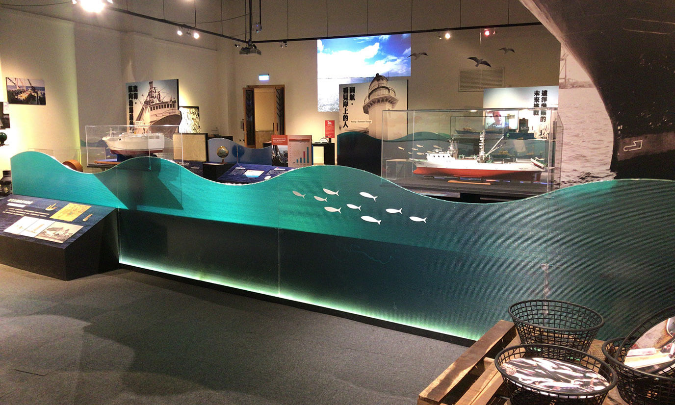 高雄は港町なので漁業や船に関する歴史を説明している展示部屋が多いです
